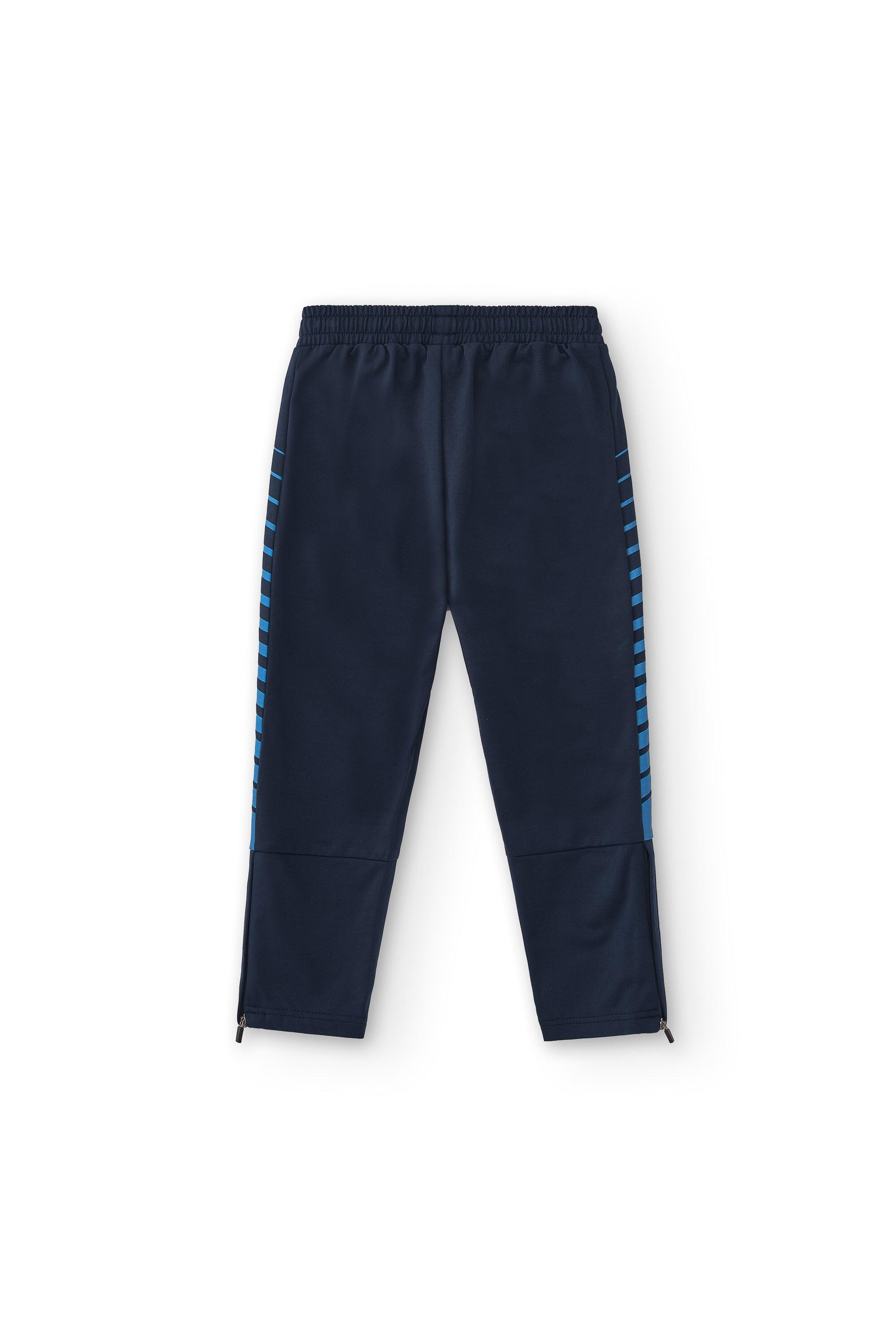 Calças de lã polar azul-marinho para 3/4