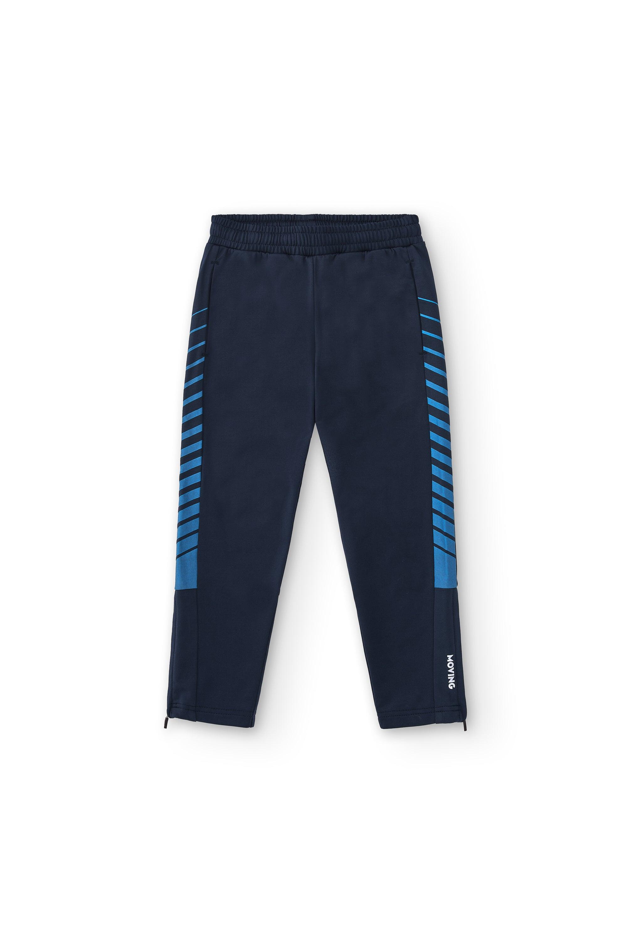 Calças de lã polar azul-marinho para 2/4