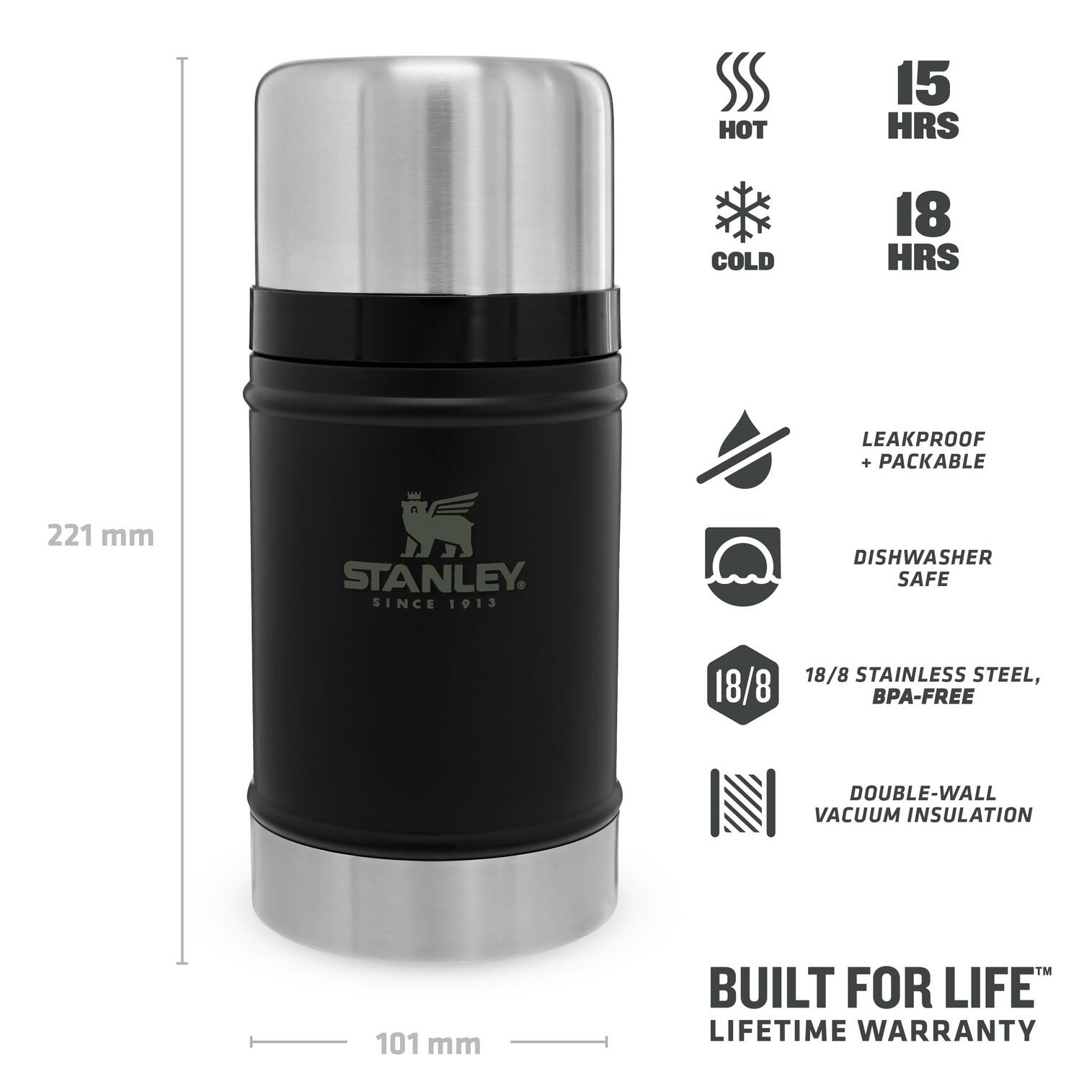 Boîte Alimentaire Isotherme Inox 0,7L - Trek - Vélo - Couvercle Qui Sert De Bol 2/8