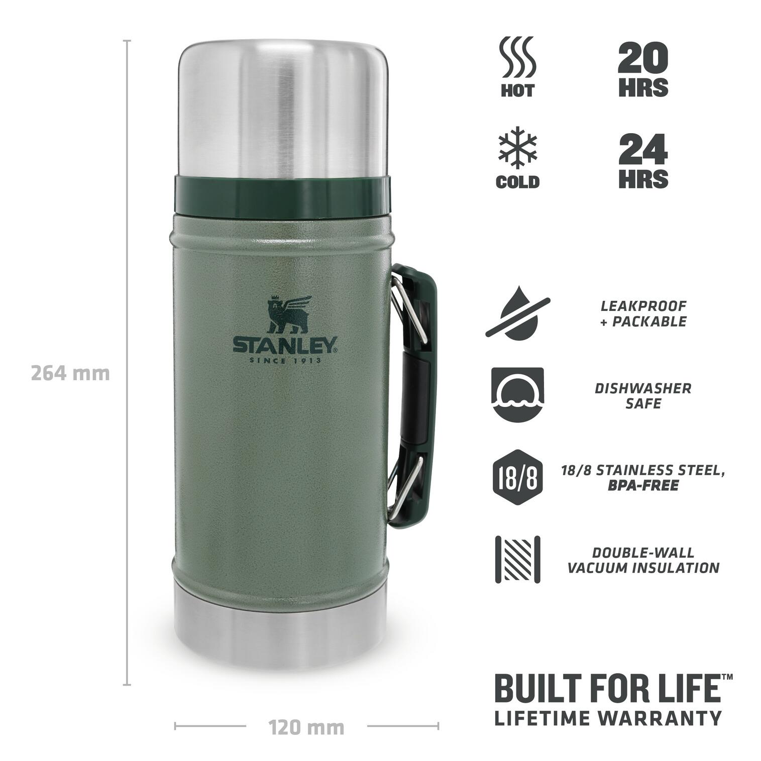 Boîte Alimentaire Isotherme Inox 0,94L - Trek - Vélo - Couvercle Qui Sert De Bol 2/8