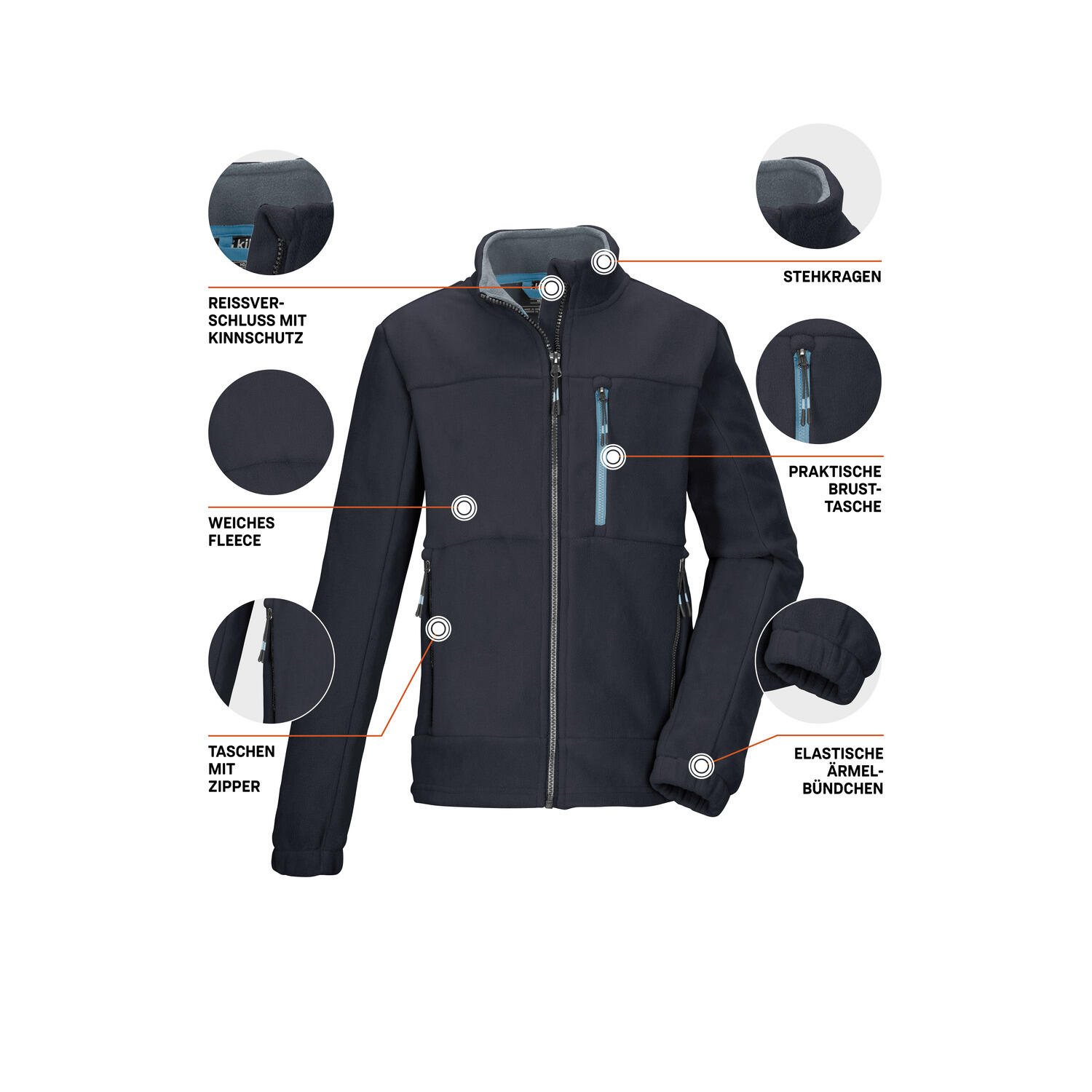 Kinder Fleecejacke KOW 225 BYS FLC JCKT 5/5
