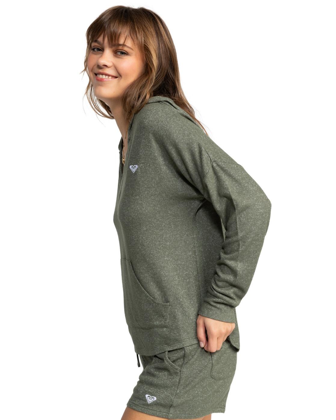 Sweat à capuche SATURDAZE COSY Vert Femme 3/5