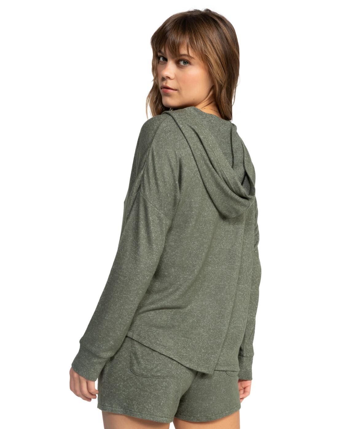 Sweat à capuche SATURDAZE COSY Vert Femme 2/5
