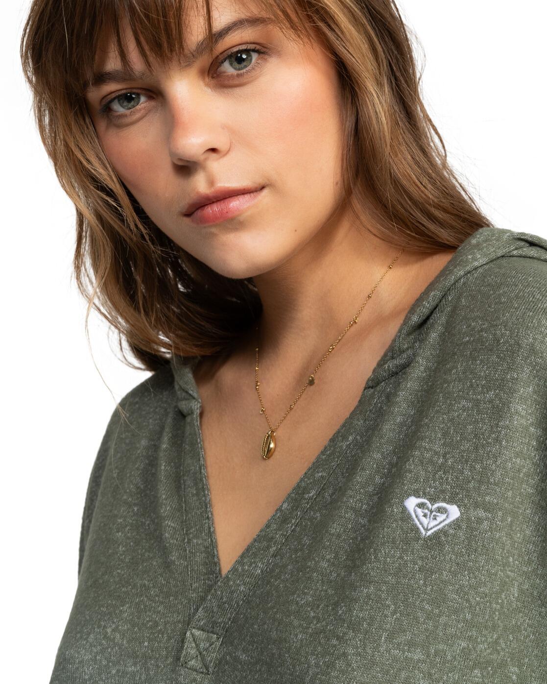 Sweat à capuche SATURDAZE COSY Vert Femme 4/5