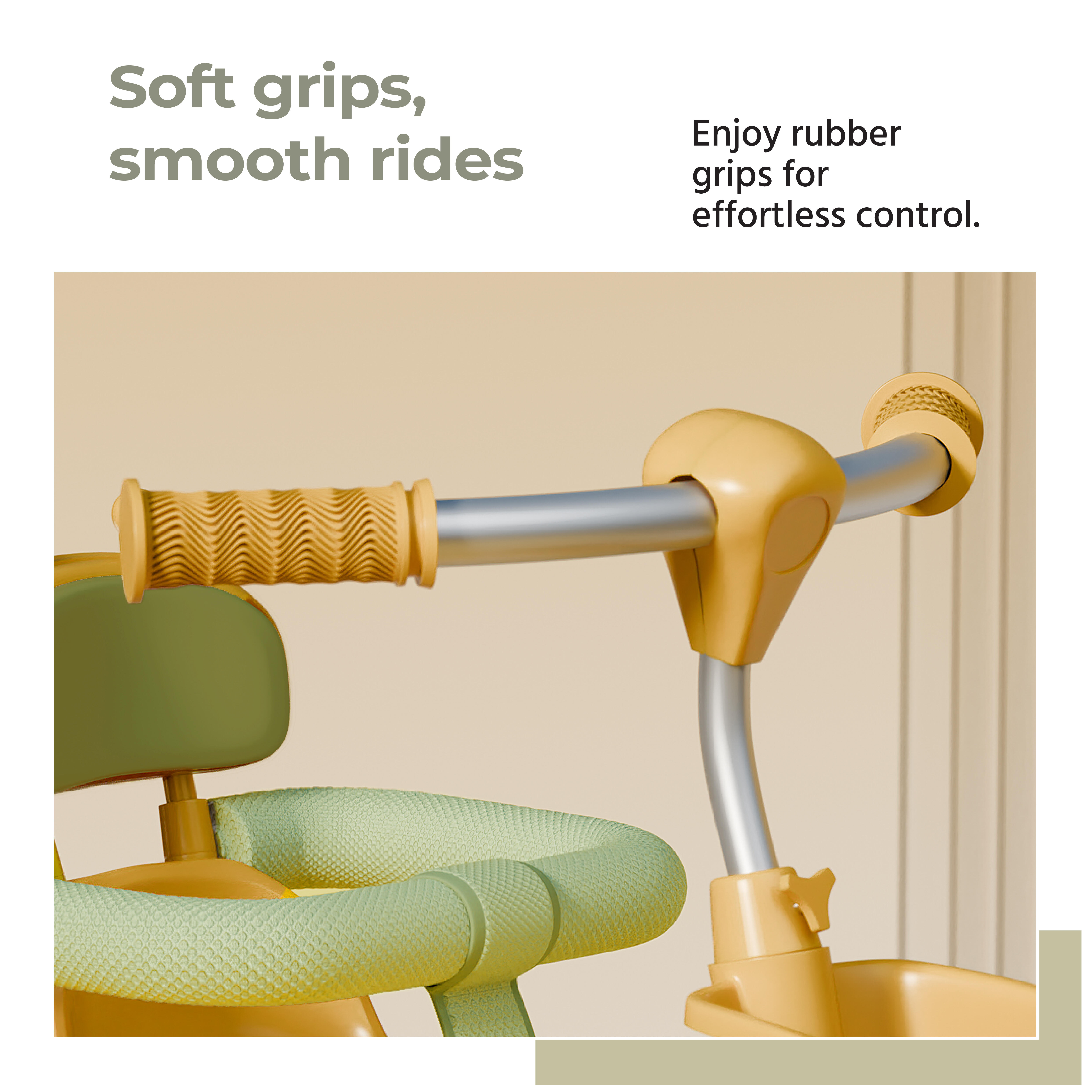 Lifelong Kids Harness Parental Control Tricycle with EVA wheels , Bell & Storage Basket|Baby Trike|Age Group 1 Years to 4 Years Carrying Capacity upto 25 kgs, White/Yellow