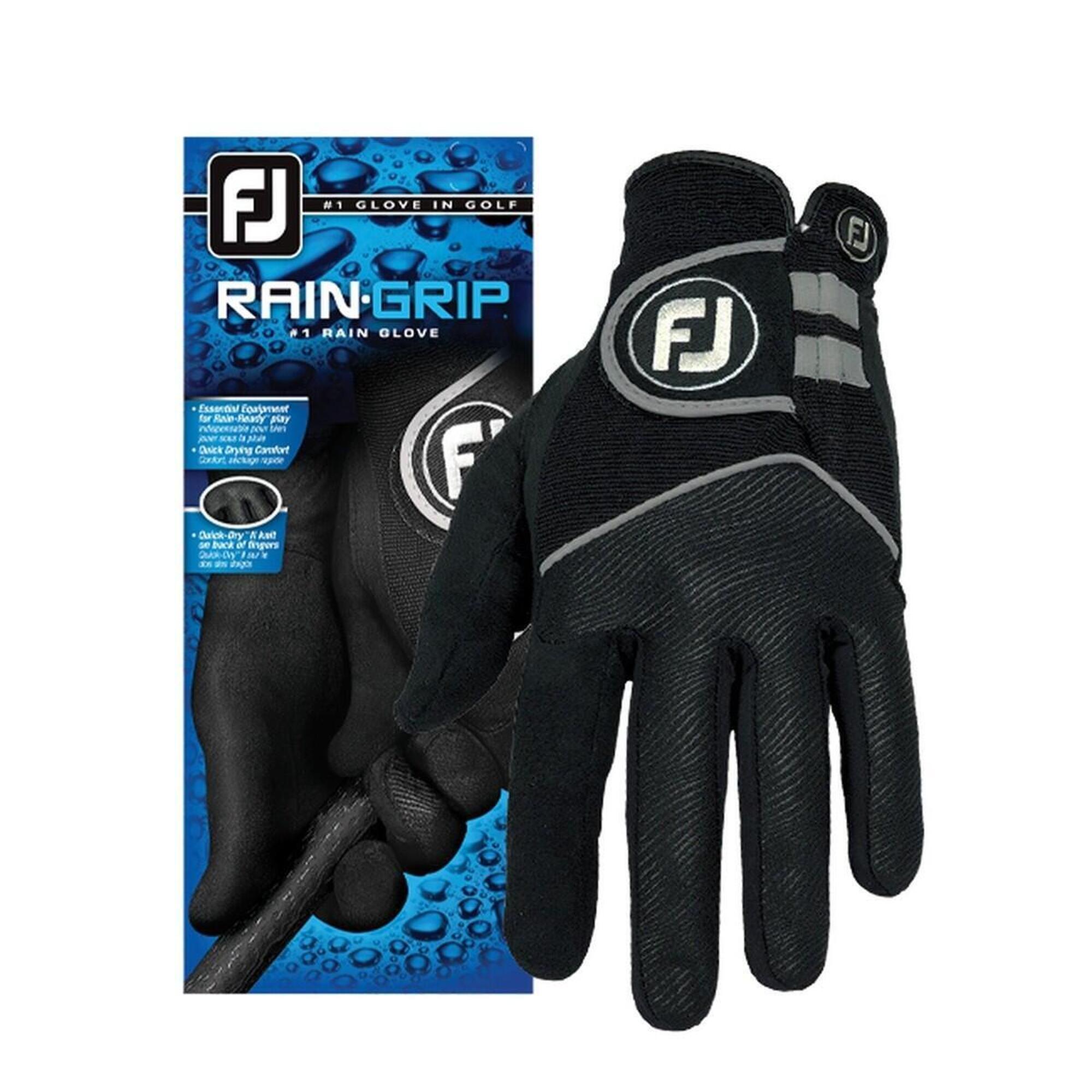 Footjoy - Gant De Golf Footjoy Raingrip Pour Hommes Gauchers, Noir - Gant De Golf - Noir - 40 M - Decathlon