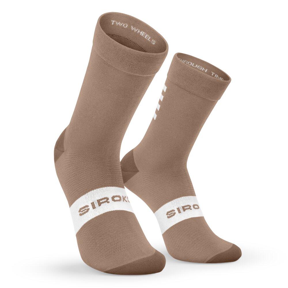 SIROKO Men & Women Cycling socks S1 Brown Brown