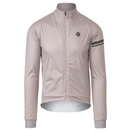 Męska kurtka zimowa rowerowa Polartec Alpha wiatroszczelna beżowa