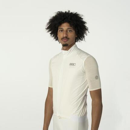 Gilet homme vélo gravel coupe-vent respirant Six6 blanc