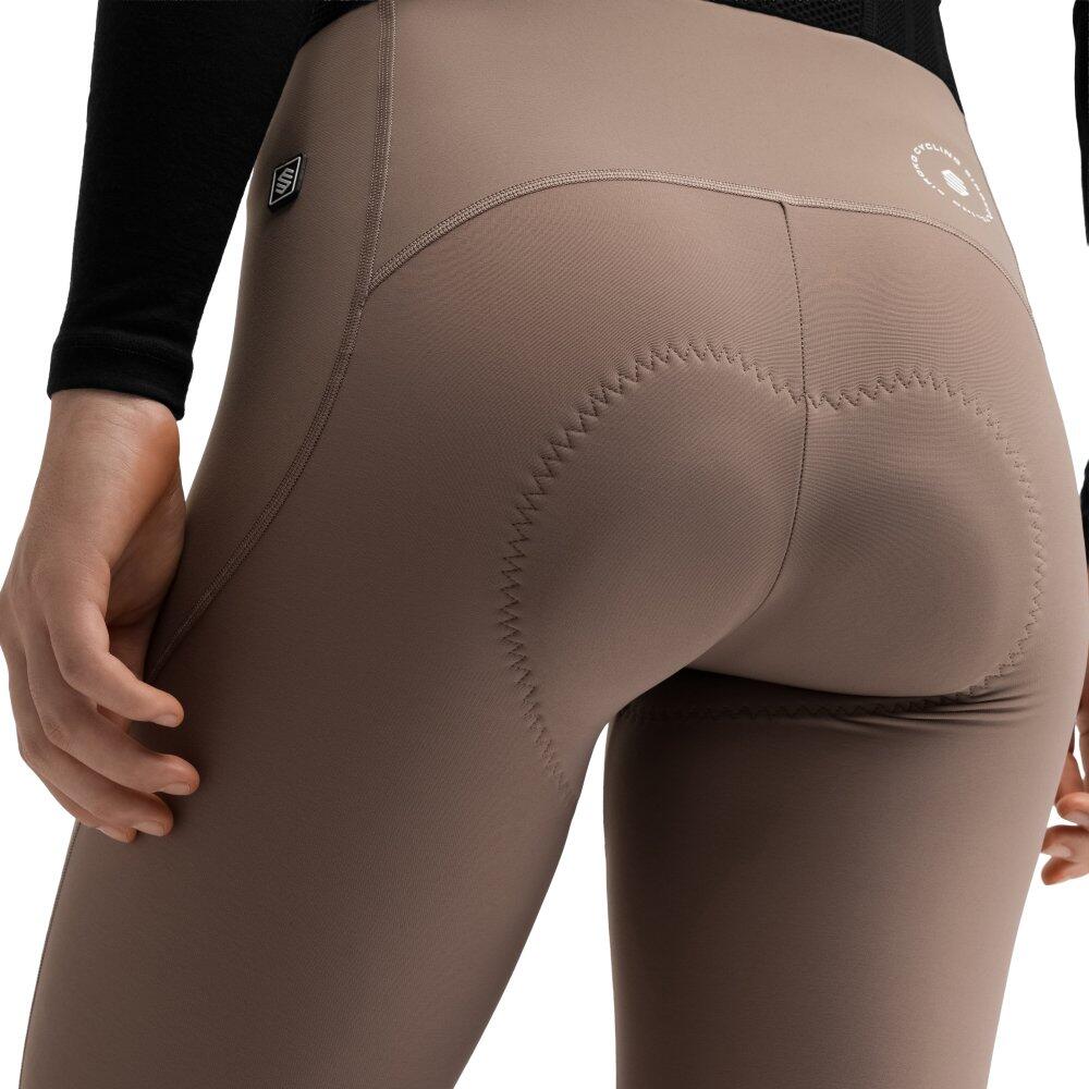 Damen Radsport lange fahrradträgerhose für BX-W Pantaleon Braun 4/7