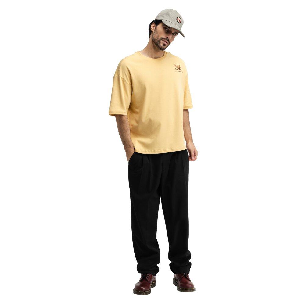 T-shirt oversize à manches courtes homme Grama Mustard Jaune 3/6