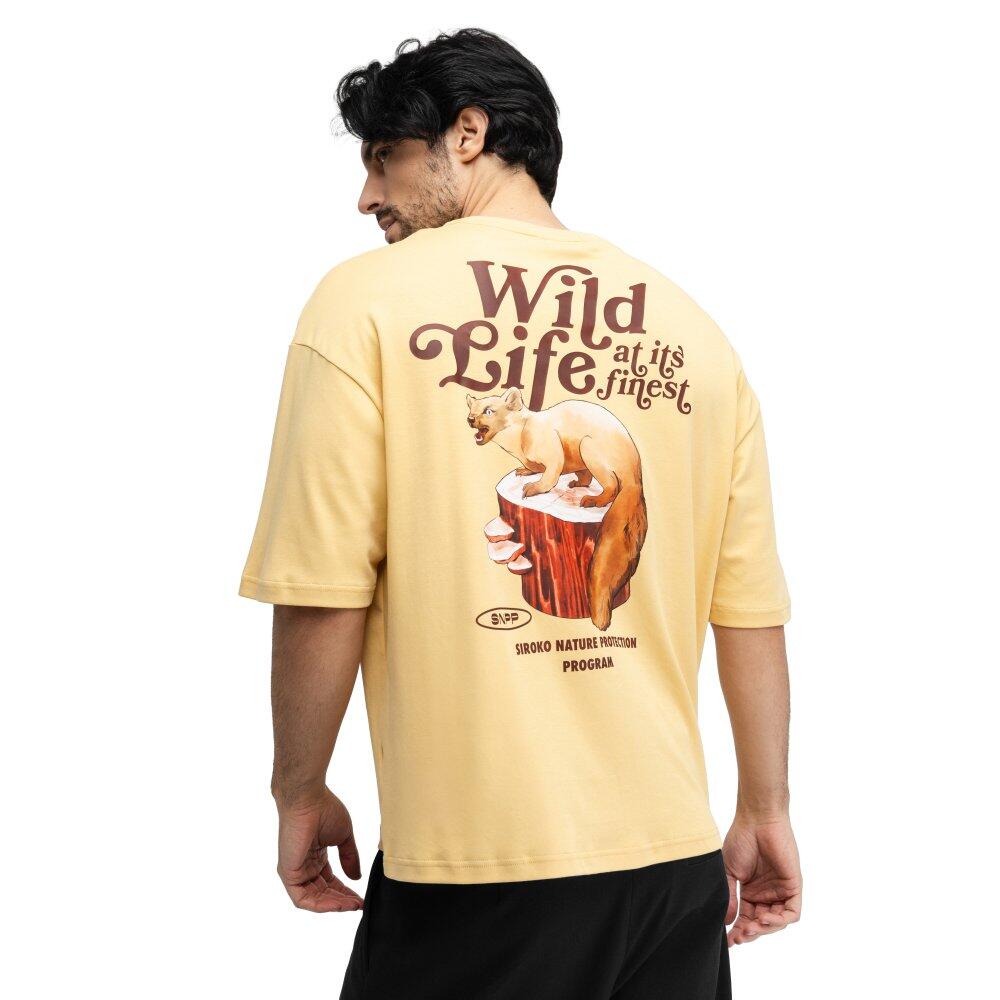 T-shirt oversize à manches courtes homme Grama Mustard Jaune 2/6