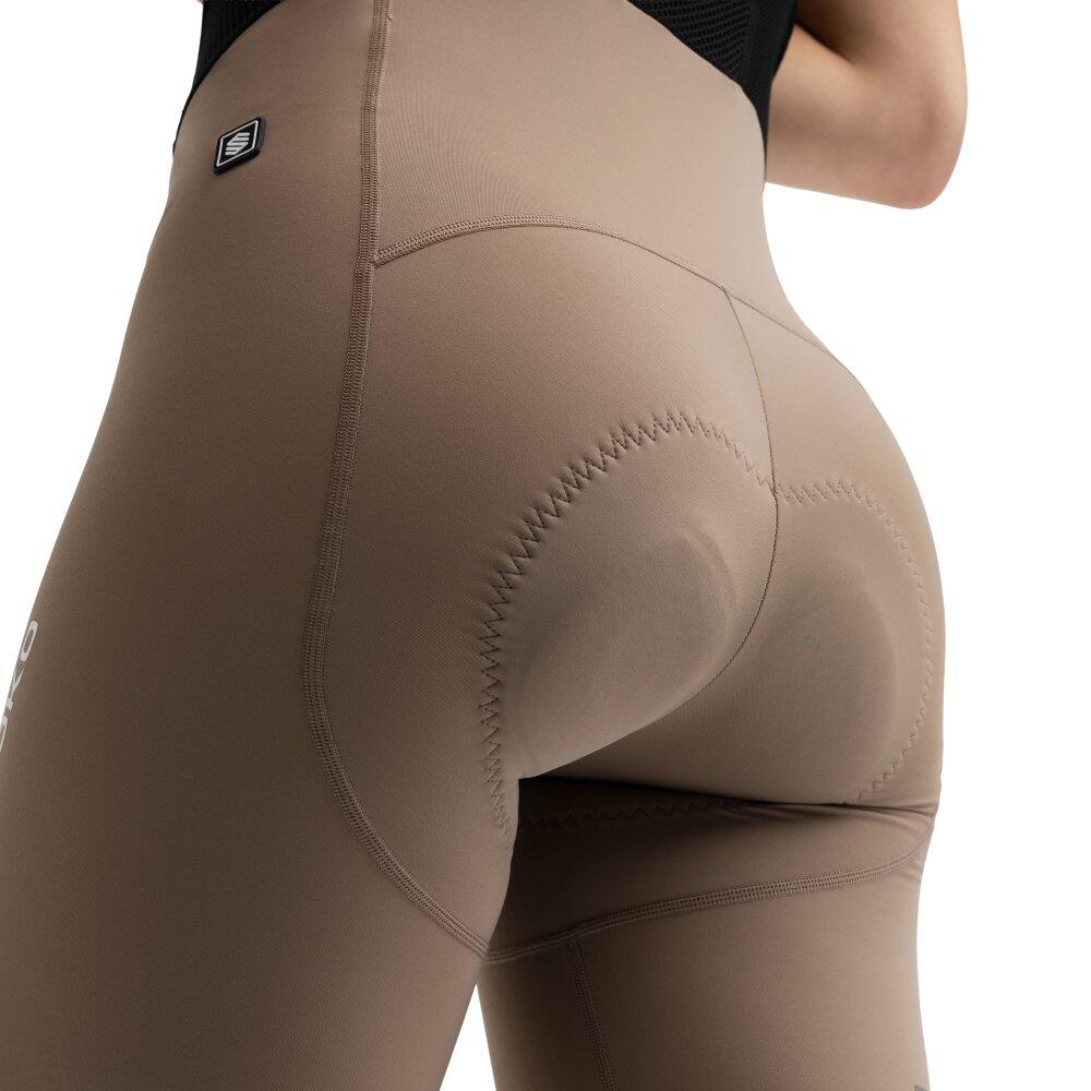 Salopette ciclismo a gamba corta donna BX-W Tsecore Marrone 5/7