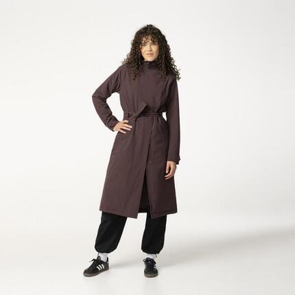 Trench Coat Puff Veste de pluie en hiver Femme Black