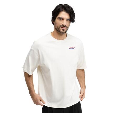 Herren kurzärmeliges oversize-t-shirt Grama White Weiß