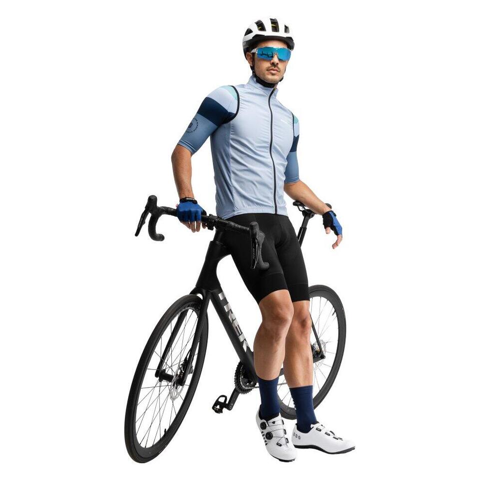 Gilet Cyclisme Velocio Recon – Homme M, Bleu, Mérinos, Coupe-vent