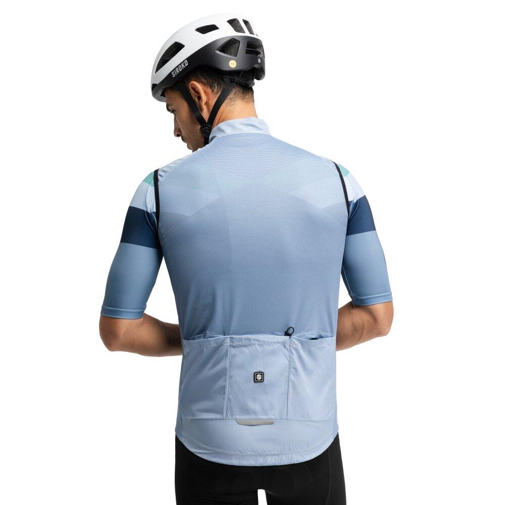 Colete corta-vento de ciclismo para homem V1 Klausen Azul 2/8