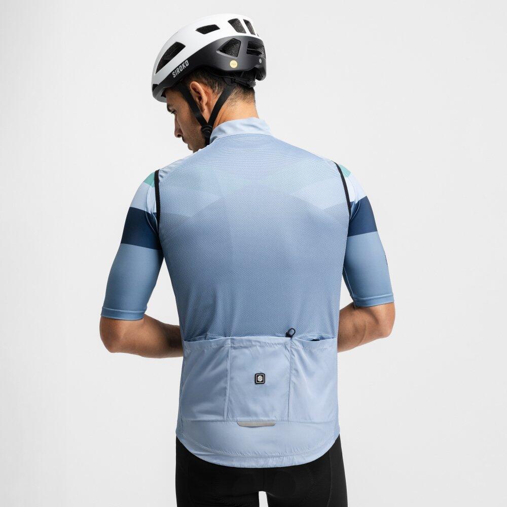Colete corta-vento de ciclismo para homem V1 Klausen Azul 6/8