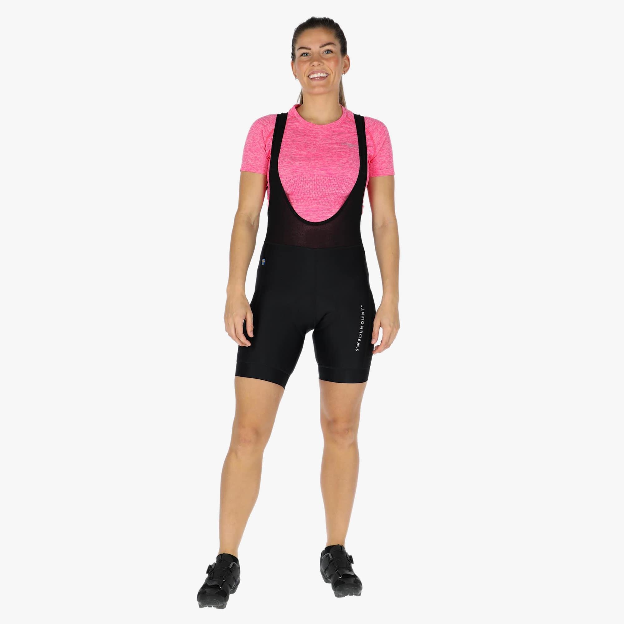 Swedemount - Cuissard Vélo Femme Respirant Séchant Core Bike Bib Short Tights W - Cuissard De Vélo À Bretelles - Noir - Decathlon