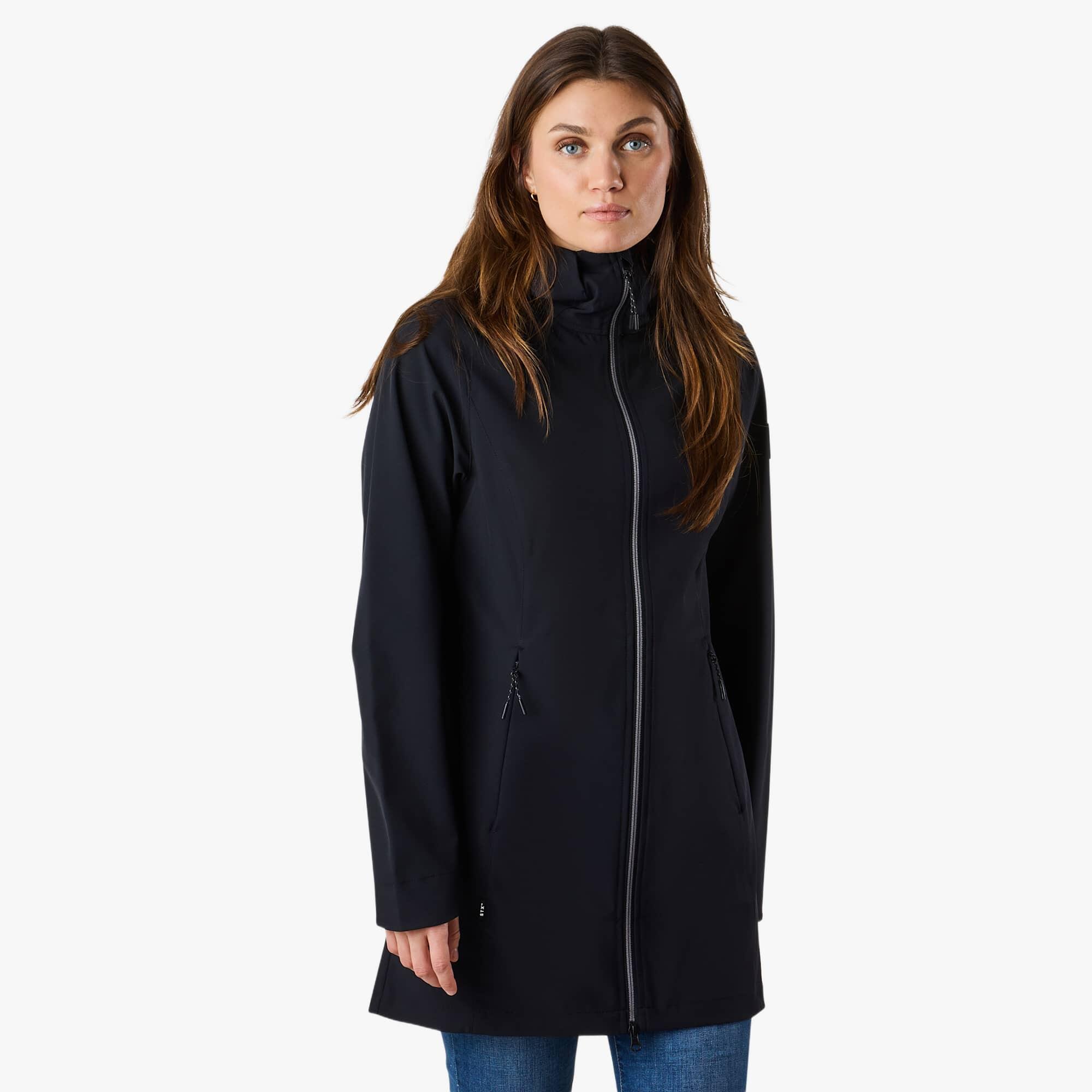 Swedemount - Veste Softshell Randonnée Femme Imperméable Respirante Trondheim - Softshell - Noir - Decathlon