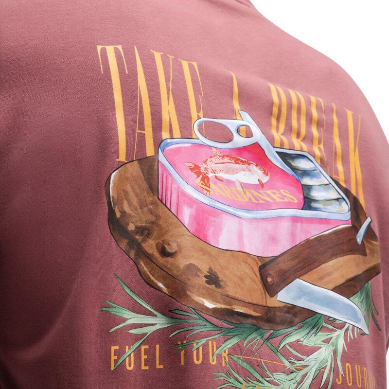 Tricou larg cu mâneci scurte pentru bărbați Grama Burgundy Roșu