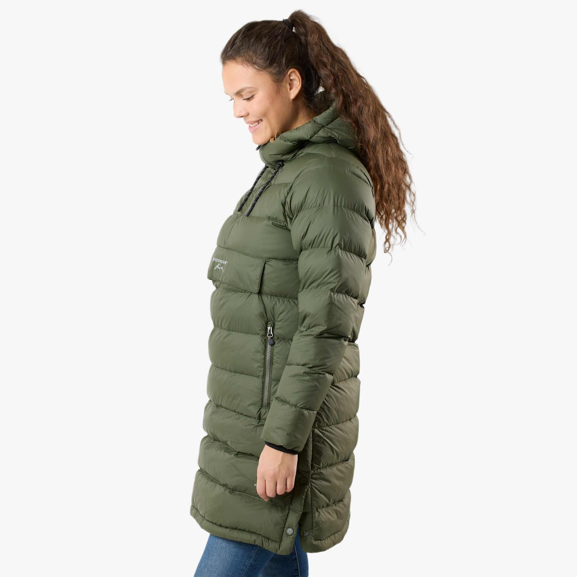 Doudoune randonnée femme coupe-vent respirante Östersund Anorak Long 4/7