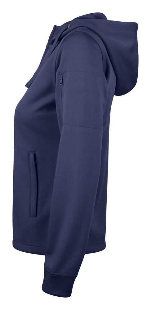 Clique Women's Basic Full Zip Active Hoodie - Dark Navy 3/4