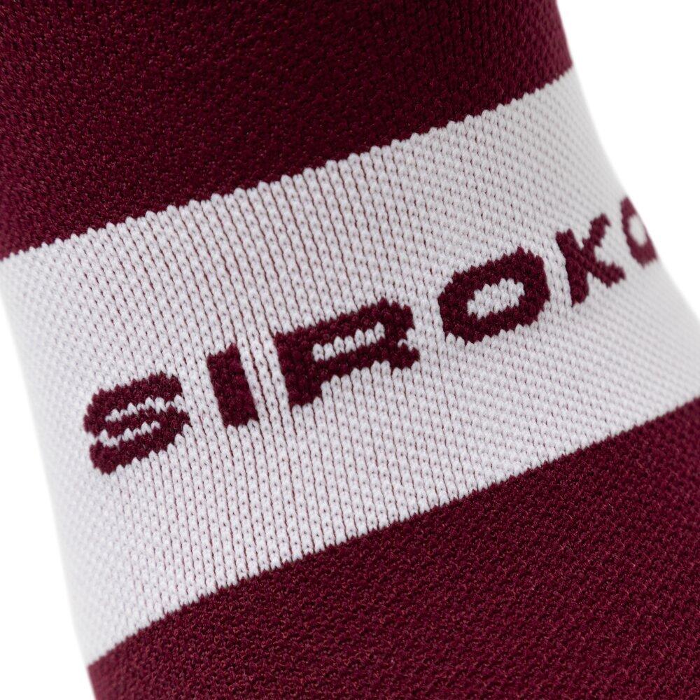 Chaussettes vélo Cyclisme Homme et Femme S1 Burgundy Rouge 5/7