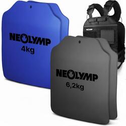 Ensemble gilet lesté 20 kg avec 4 plaques de poids pour entraînement individuel﻿