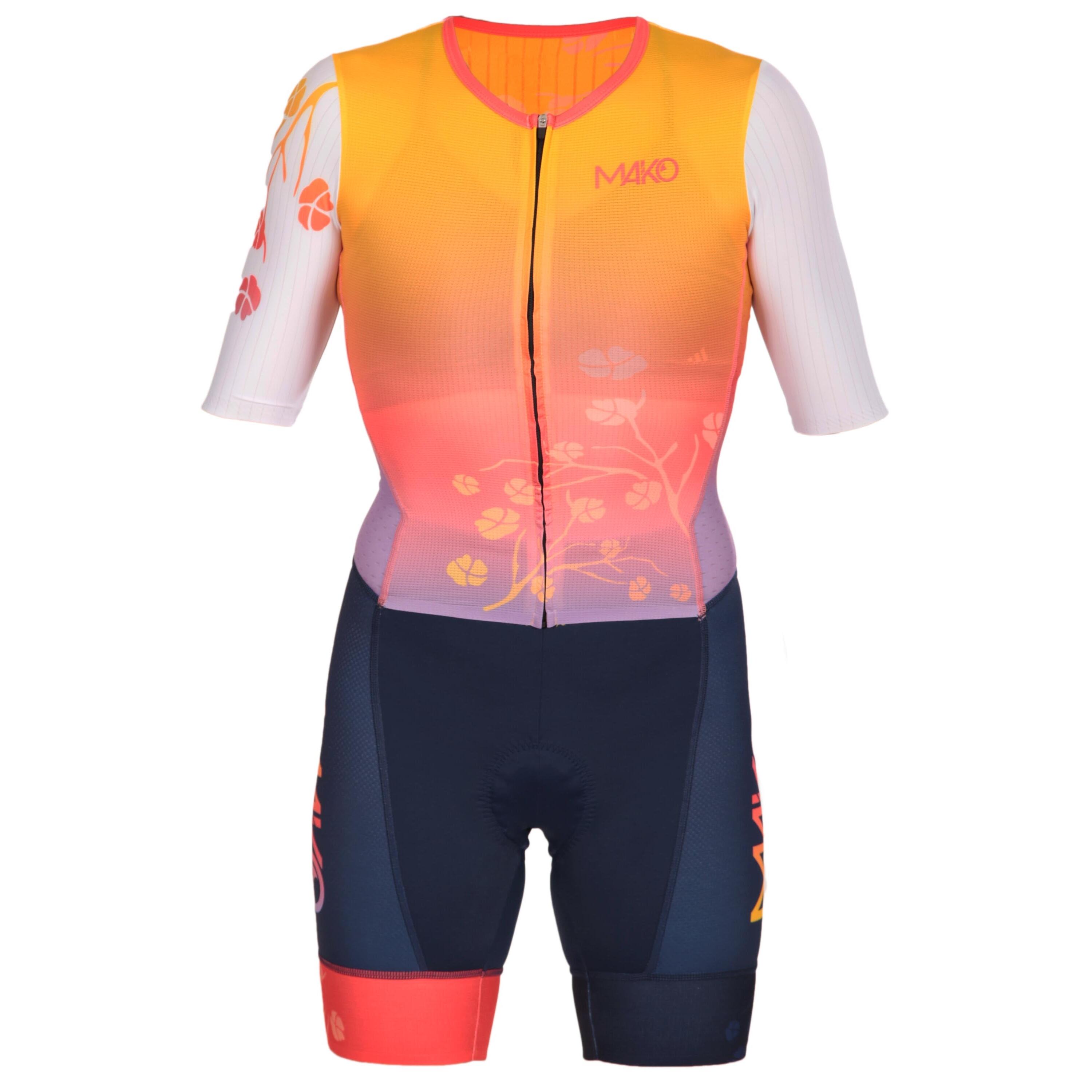 Combinaison courte de triathlon femme Mako Trifonction Pro 3/4