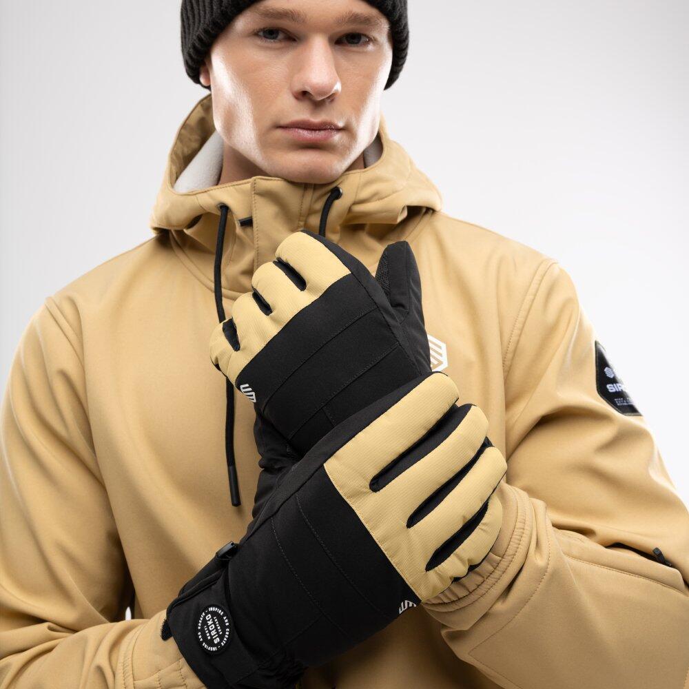 Men & Women Winter sports Snowboard and ski winter gloves Voss Camel Beige 5/7