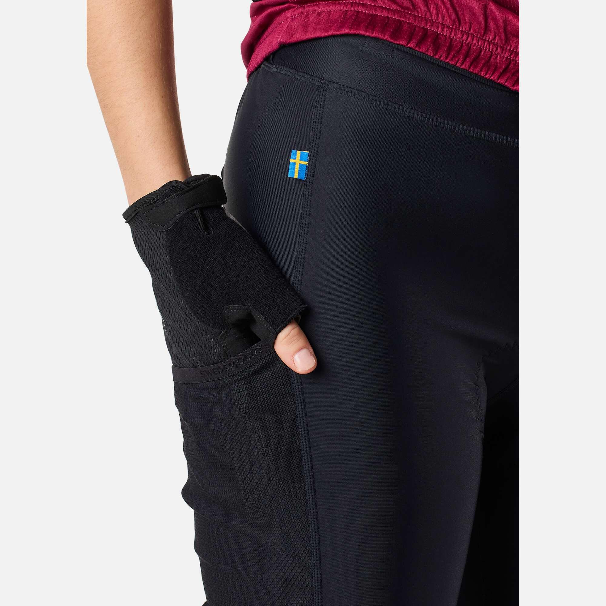 Collant de course 3/4 Femme avec effet de compression (Noir