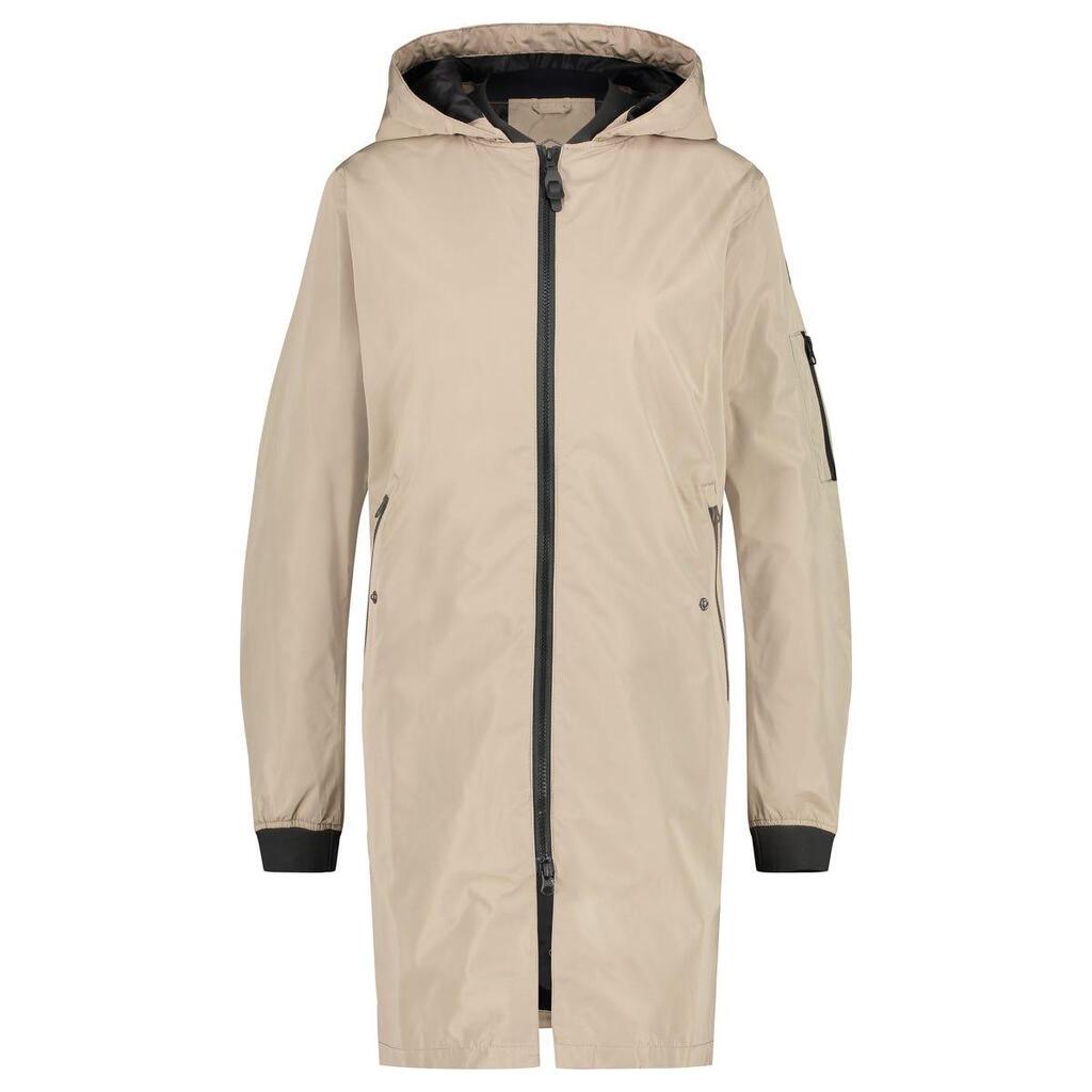 Long Bomber Rain Jacket  Women Cement
