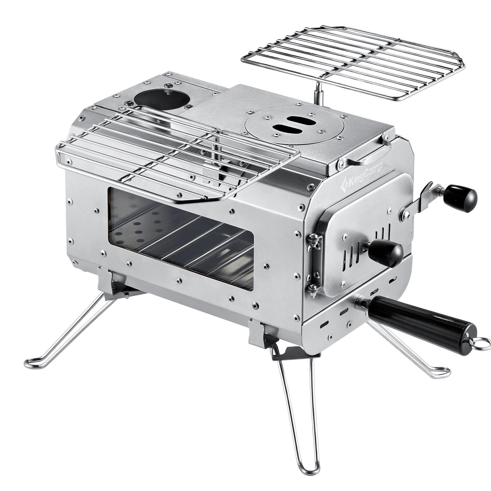 Tente Poêle Groenland S Cuisine Extérieure Mini Camping Poêle Chauffage Acier 3/7