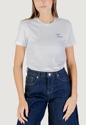 t-shirt crop top ONLALESSIA S/S TEE CS JRS FEMME blanc