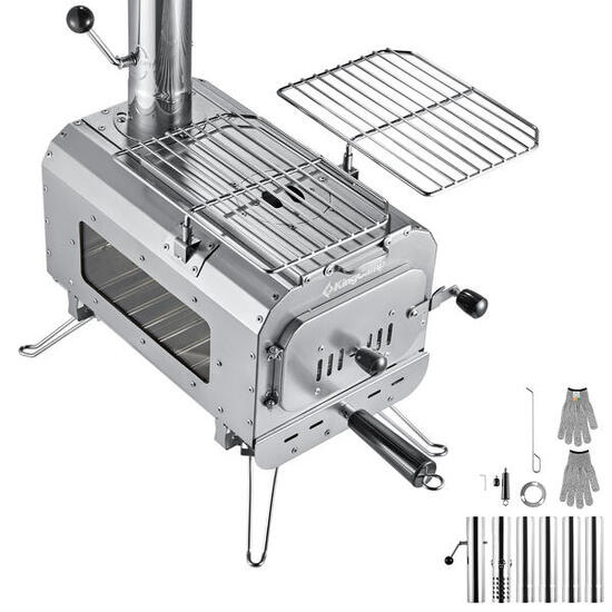Stufa a tenda Groenlandia L Cucina Outdoor Mini da Campeggio in acciaio