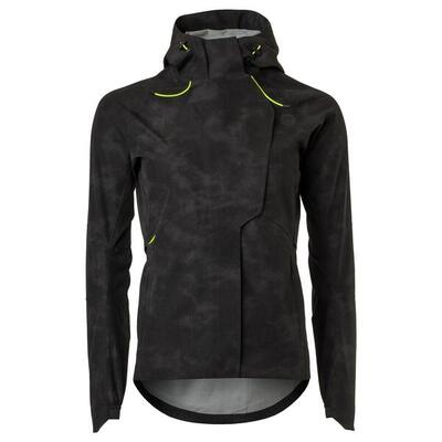 Tech regenjas commuter dames - zwart - l - reflecterend
