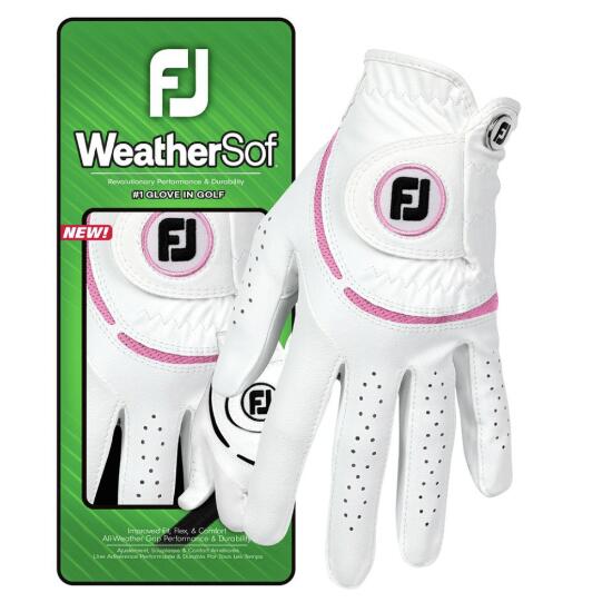 FOOTJOY WEATHERSOF BIANCO/ROSA - GUANTI DA DONNA 1/3