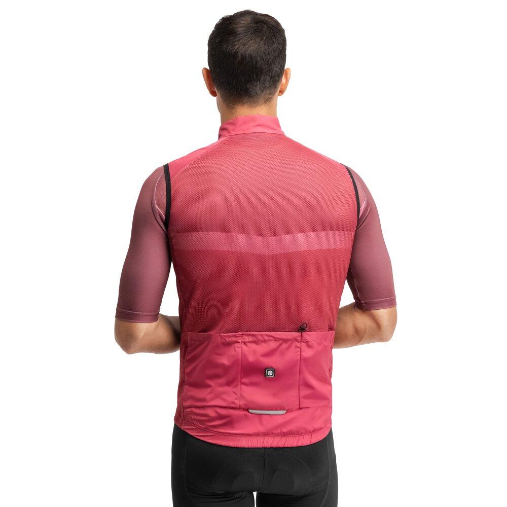 Gilet vélo coupe-vent homme Cyclisme V1 Hautacam Rouge 2/7
