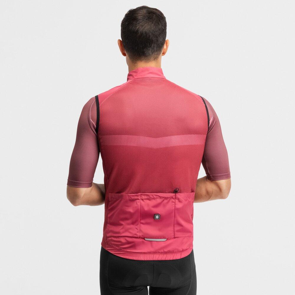 Gilet vélo coupe-vent homme Cyclisme V1 Hautacam Rouge 6/7
