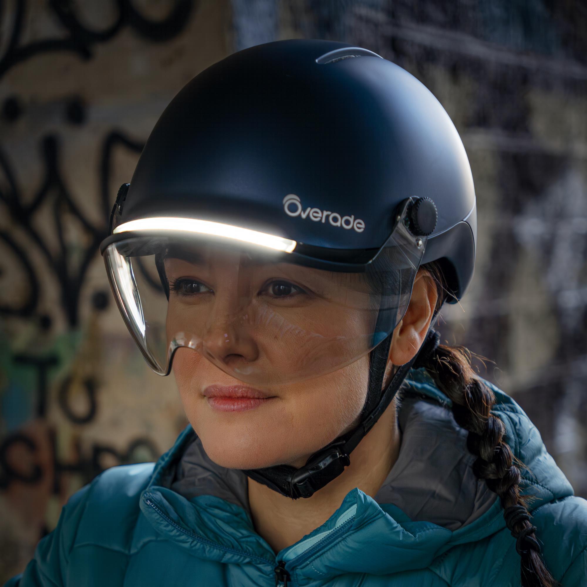 Casque LIFE avec visière - Eclairage, Clignotants, Feu stop 5/6