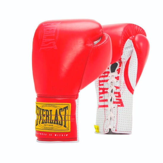 Everlast 1910 Guantes de Sparring con Cordones | Rojo | 12-OZ