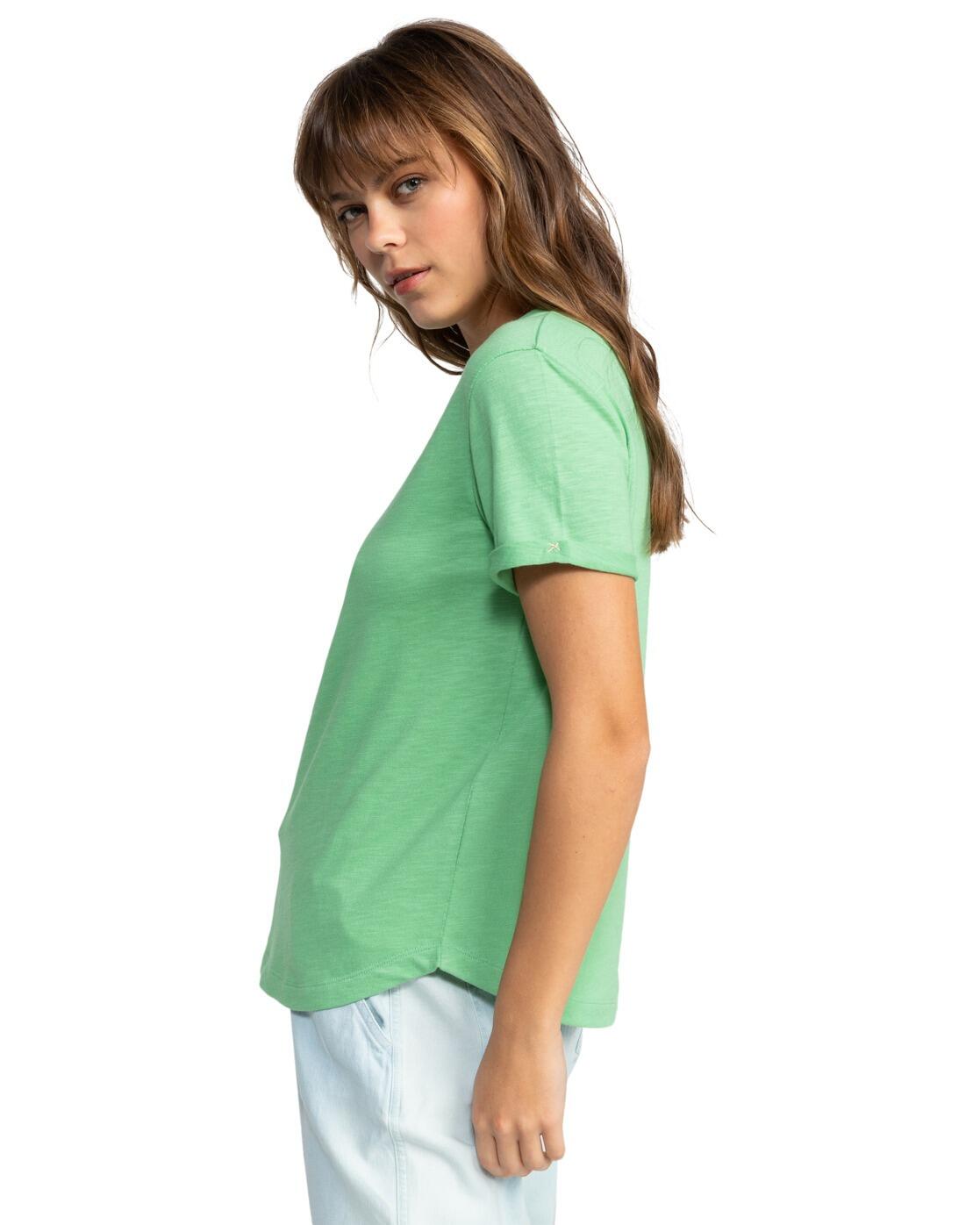 T-Shirt à manches courtes SATURDAZE Vert Femme 3/4