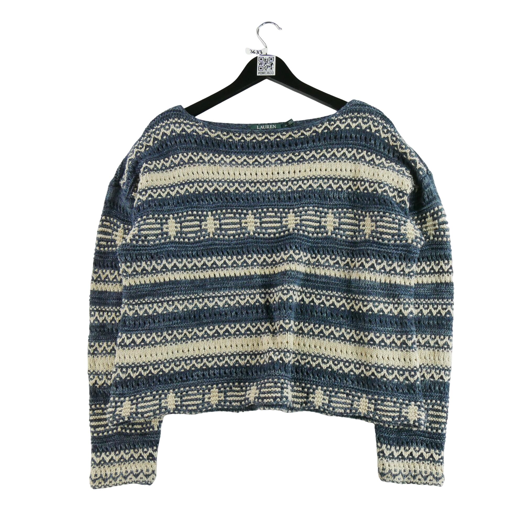 RALPH LAUREN Reconditionné - Pull Femme en lin Bleu - Excellent