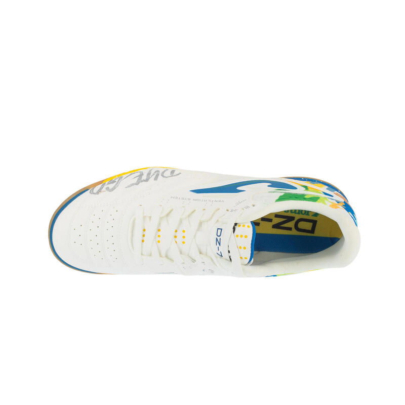 Ghete de fotbal pentru bărbați Joma DZ-7 IN alb/albastru regal