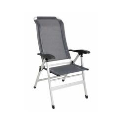 MIDLAND Fauteuil de Camping en Aluminium Confort Maxi 7 Positions Gris Camping