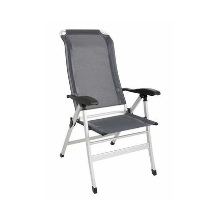 MIDLAND Fauteuil de Camping en Aluminium Confort Maxi 7 Positions Gris Camping