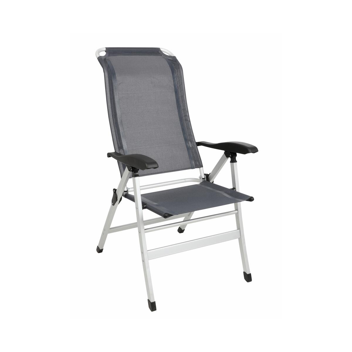 Midland - Midland Fauteuil De Camping En Aluminium Confort Maxi 7 Positions Gris Camping - Fauteuil - Gris - Taille Unique - Decathlon