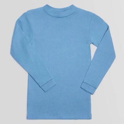 T-shirt chaud manches longues col semi-cygne