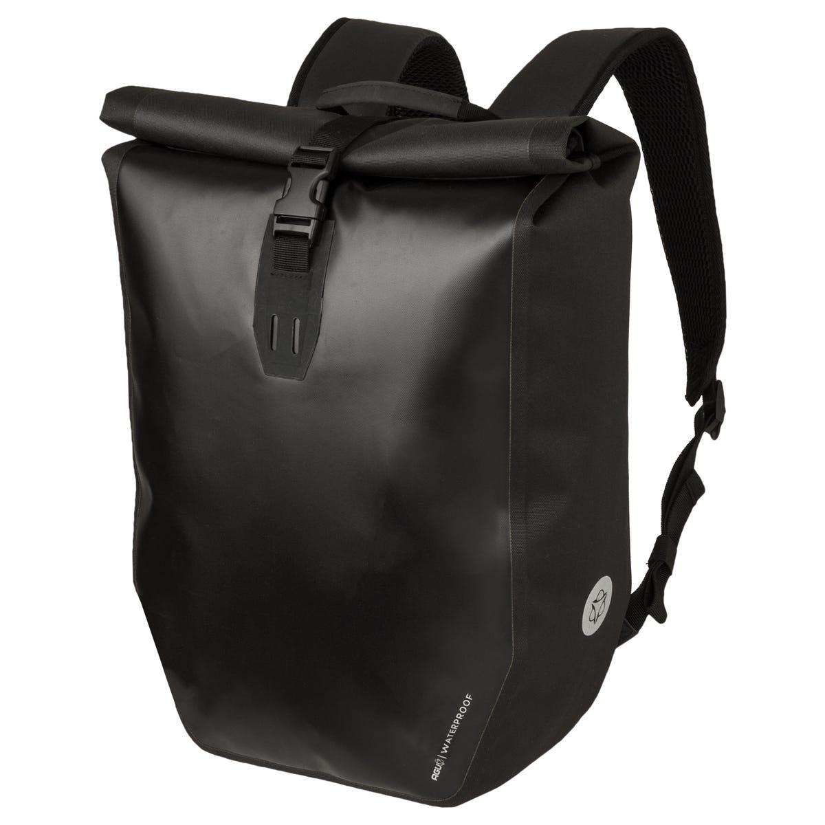 Rucsac Shelter impermeabil, Large, negru, cu elemente reflectorizante